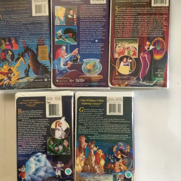 5 Walt Disneys masterpiece VHS children's movie - Picture 2 of 4
